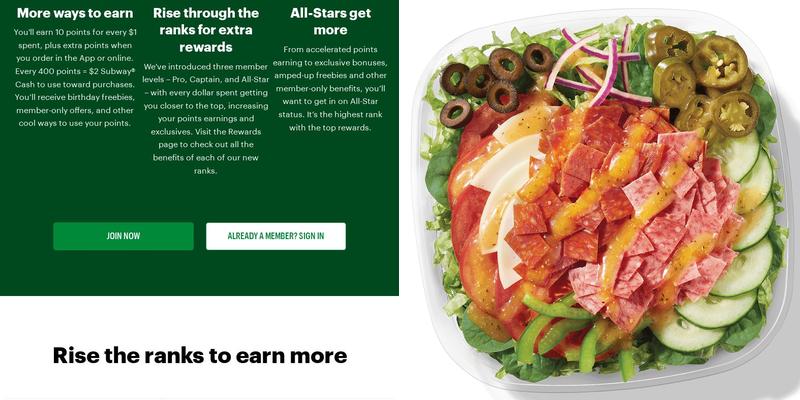 Subway Menu