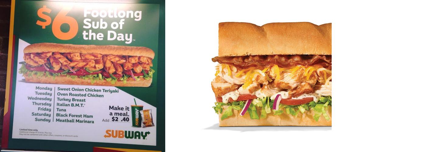 Subway Menu