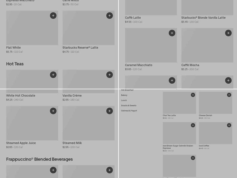 Starbucks Menu