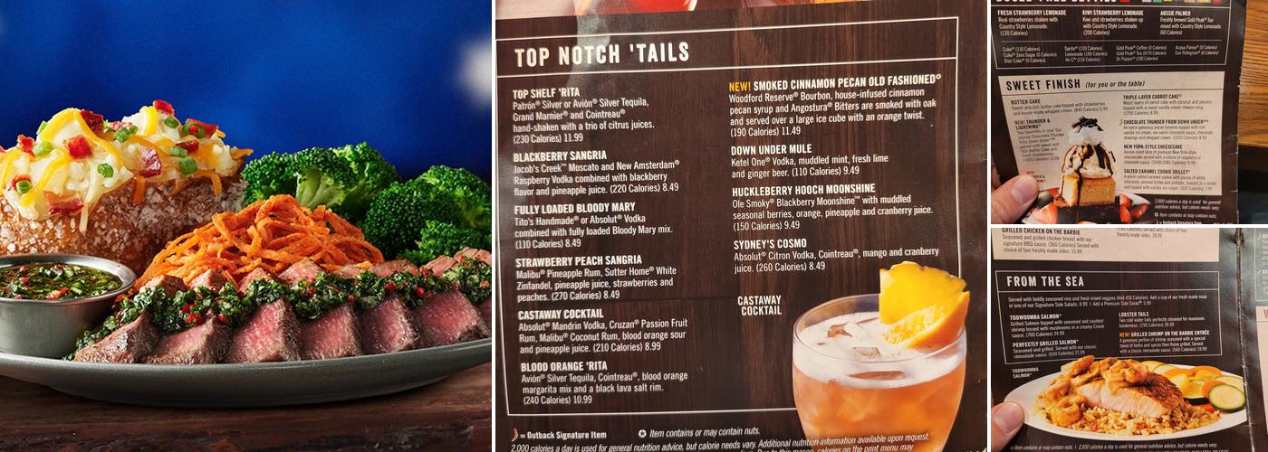 Outback Steakhouse Menu