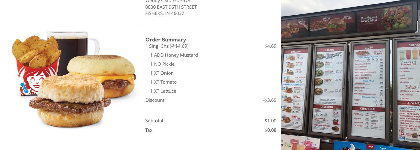 Wendy's Menu