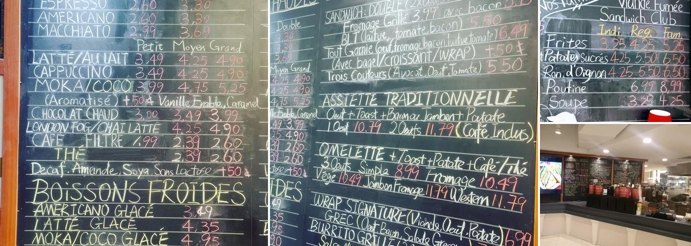 Café Double Menu