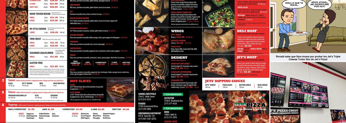 Jet's Pizza Menu