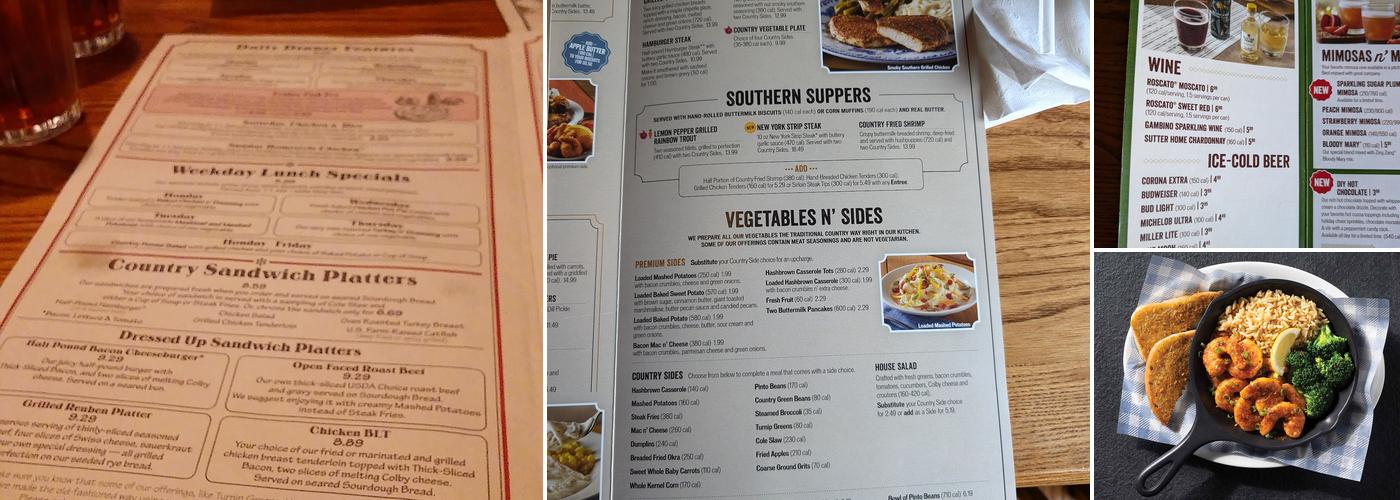 Cracker Barrel Old Country Store Menu