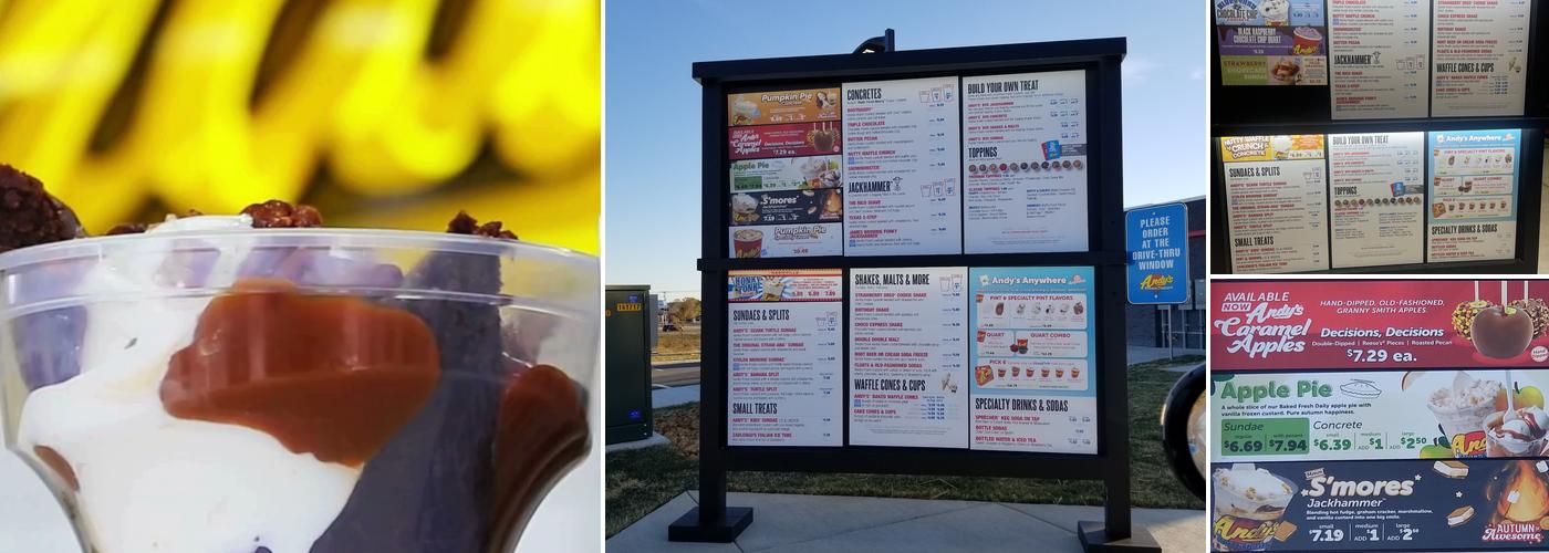 Andy's Frozen Custard Menu