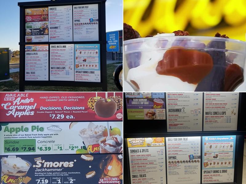 Andy's Frozen Custard Menu