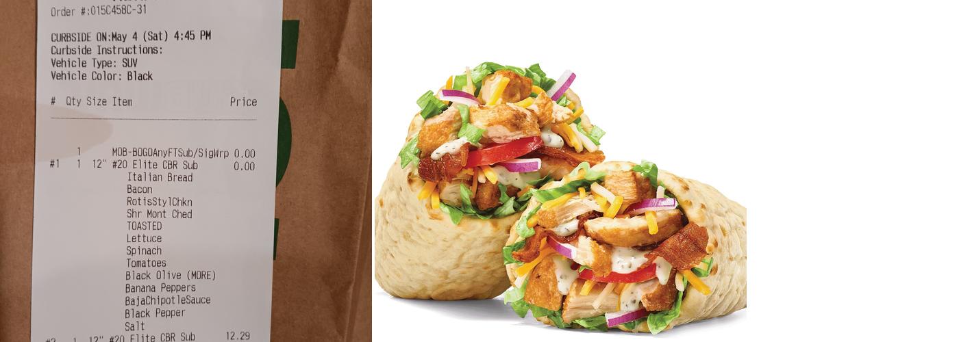 Subway Menu