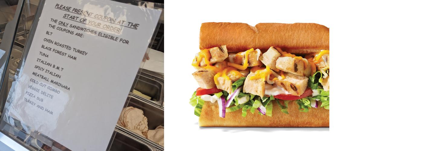 Subway Menu