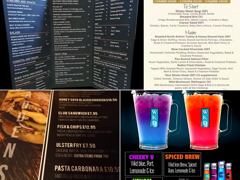 Maddens Bar & Restaurant Menu