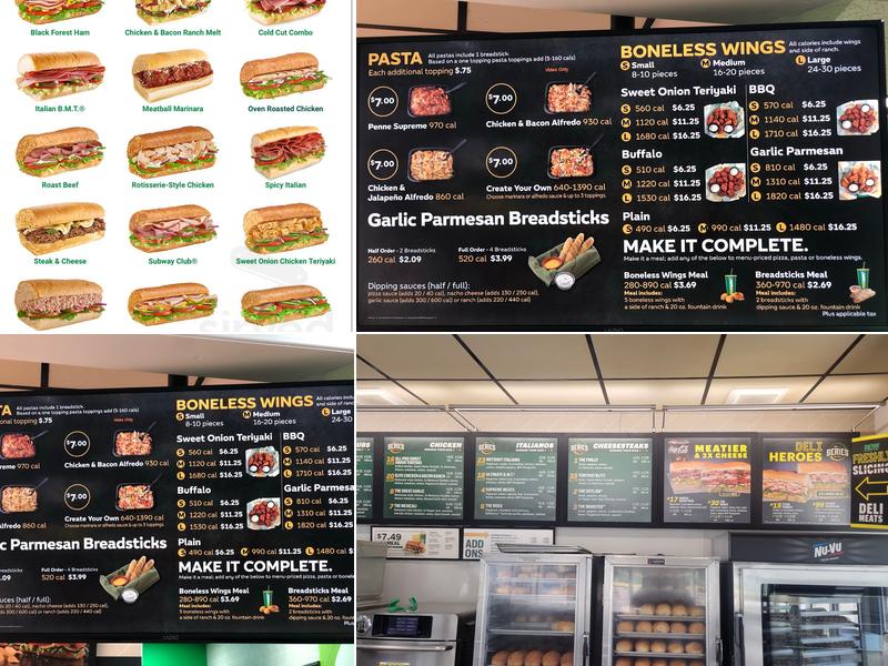 Subway Menu
