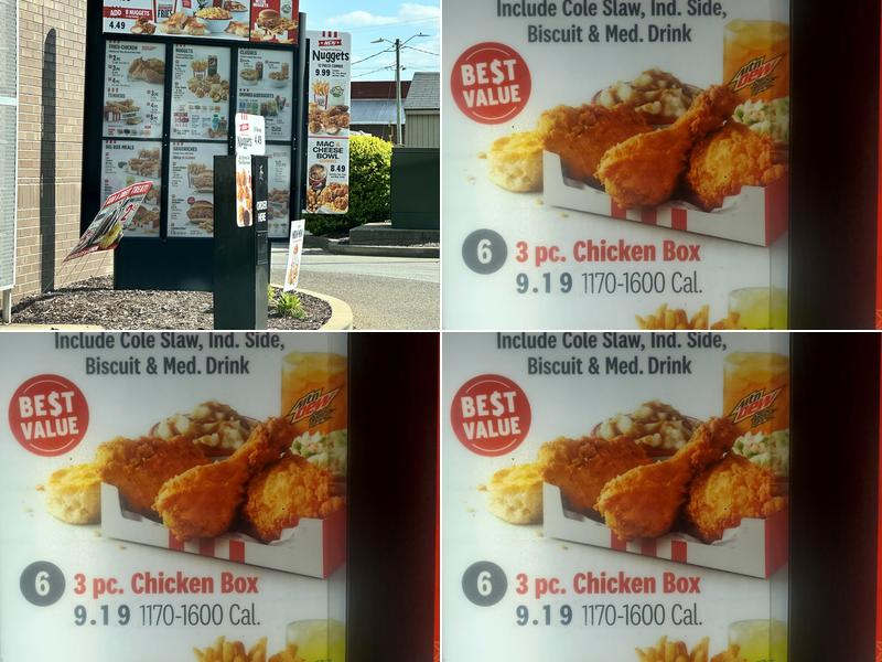 KFC Menu