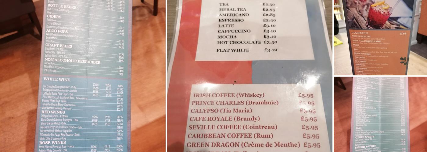 The Lodge Hotel Menu