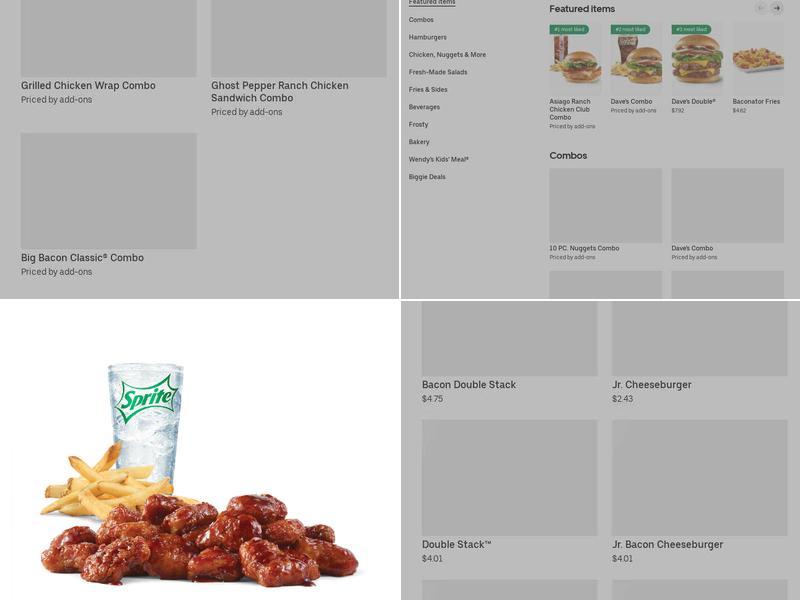Wendy's Menu