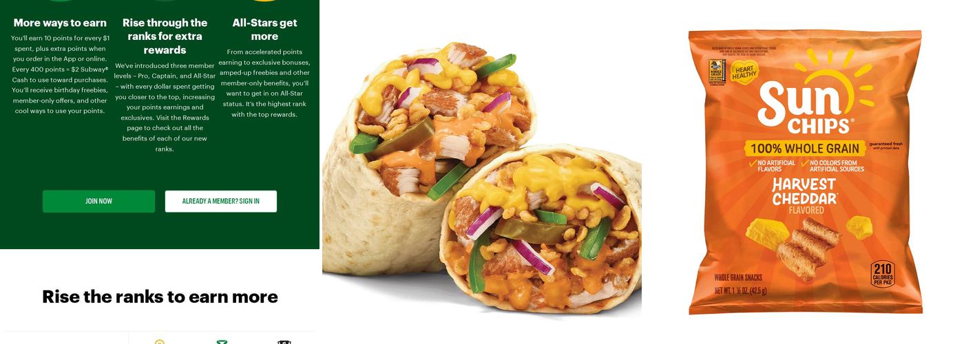 Subway Menu
