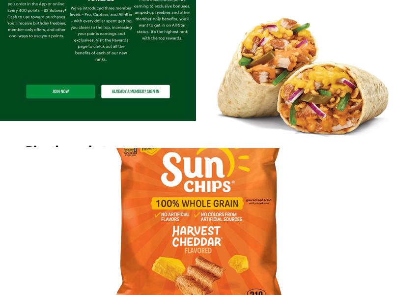 Subway Menu