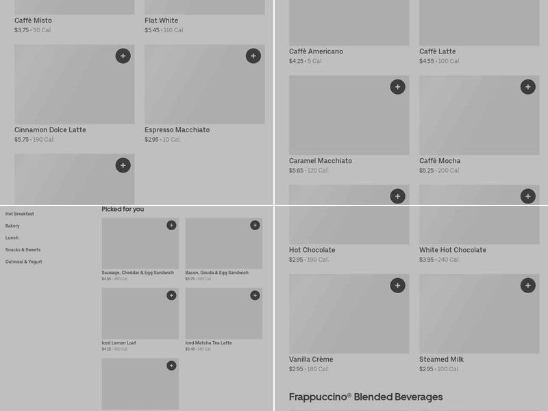 Starbucks Menu