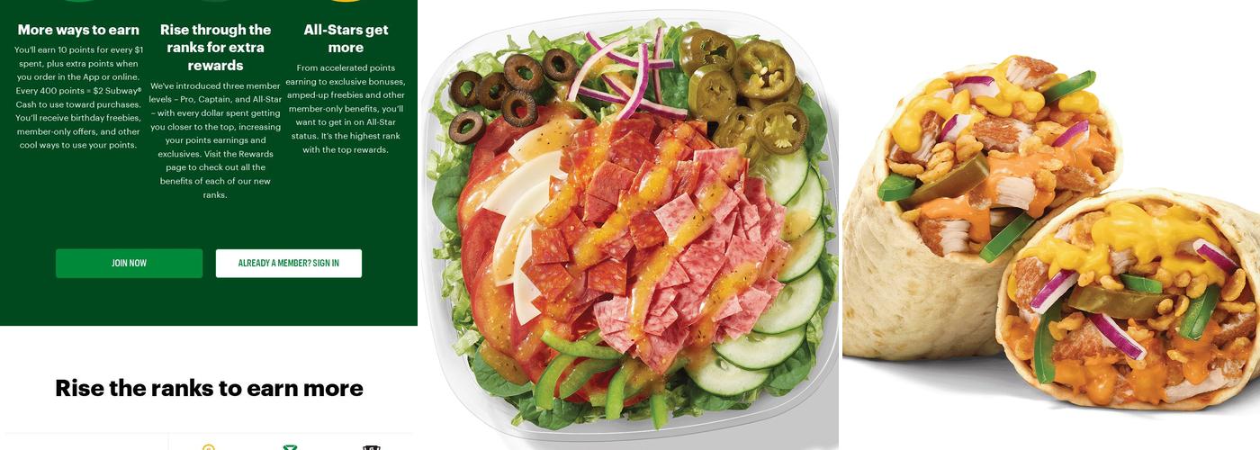 Subway Menu