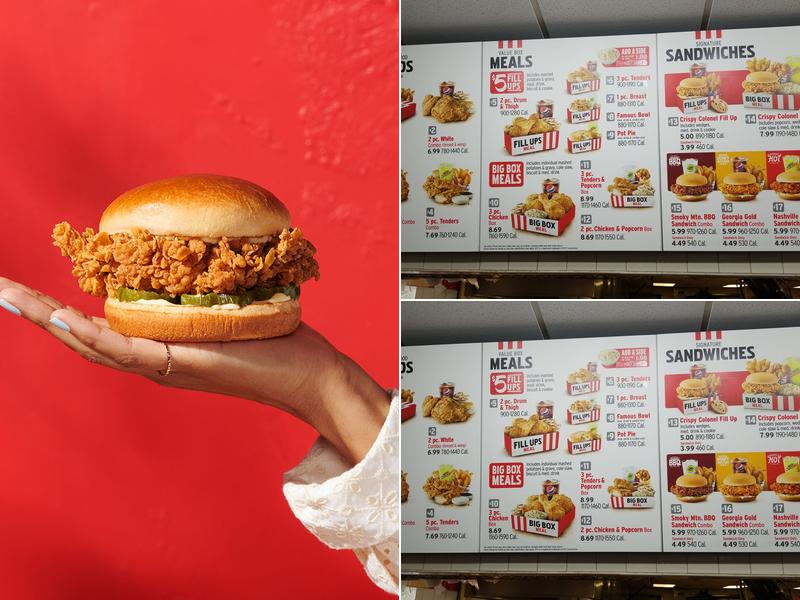 KFC Menu
