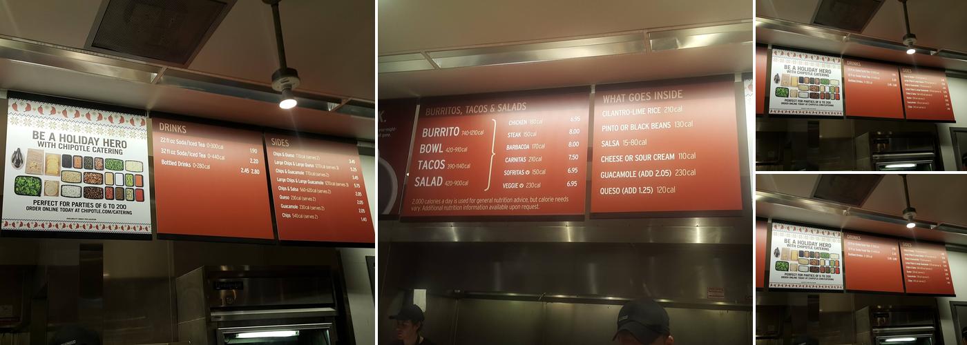 Chipotle Mexican Grill Menu