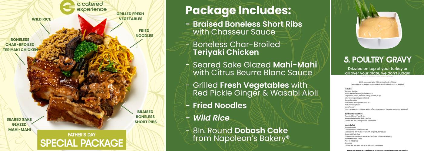 A Catered Experience Menu