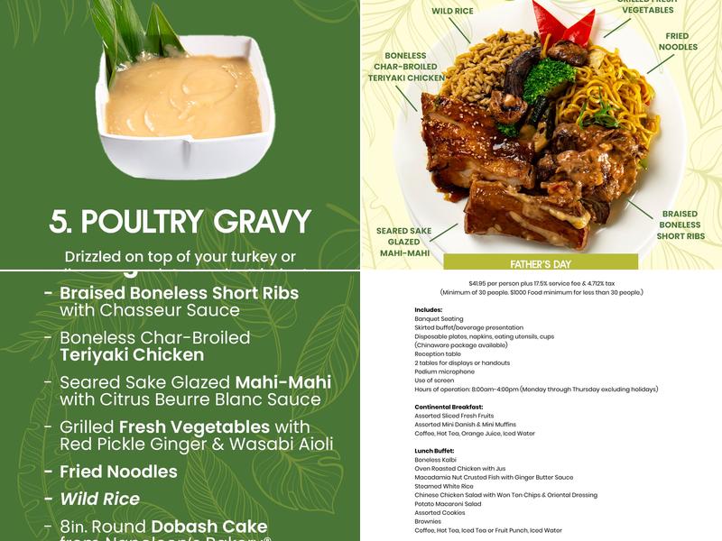 A Catered Experience Menu