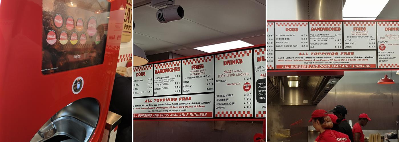 Five Guys Birmingham Five Ways Menu