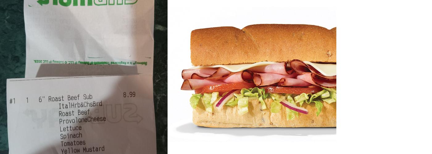 Subway Menu