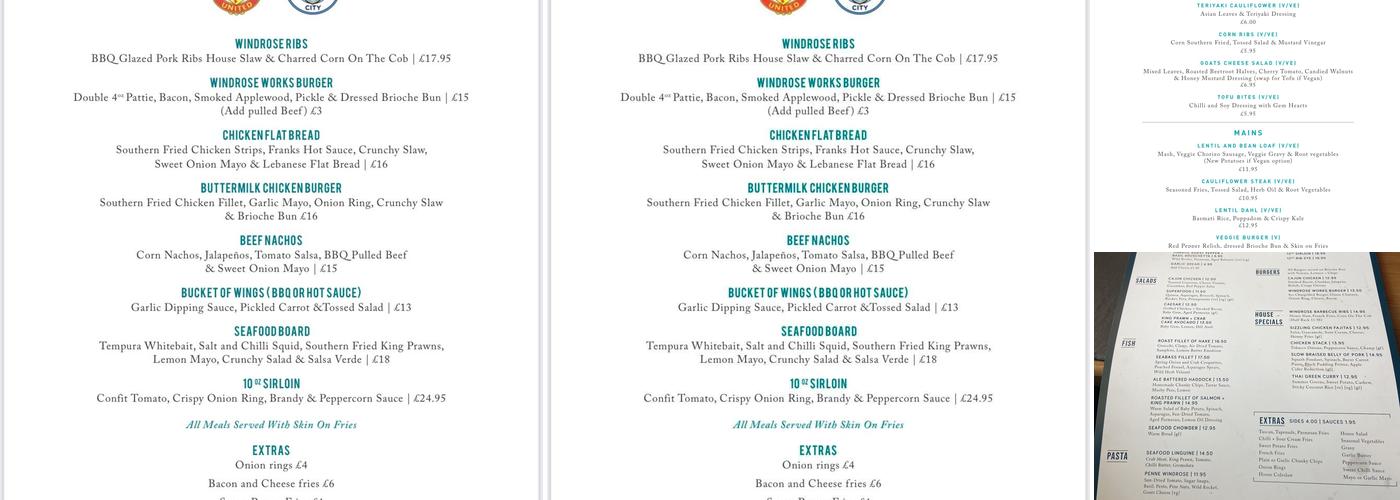 Windrose Bar & Restaurant Menu