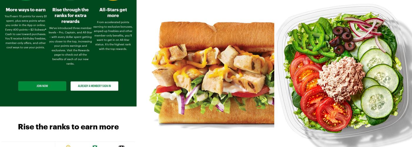 Subway Menu