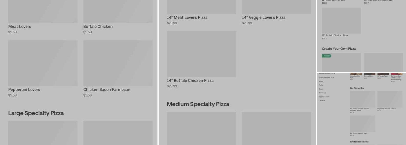 Pizza Hut Menu