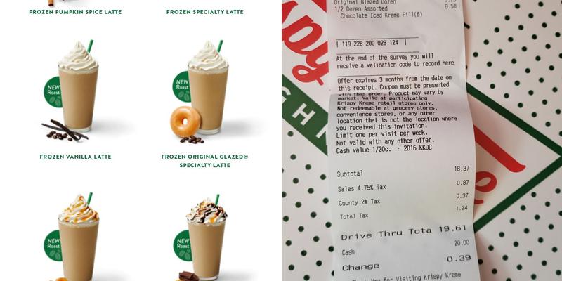 Krispy Kreme Menu