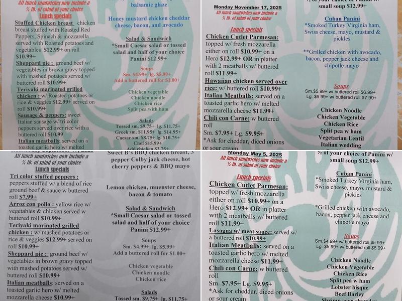 Westhampton Beach Deli Menu