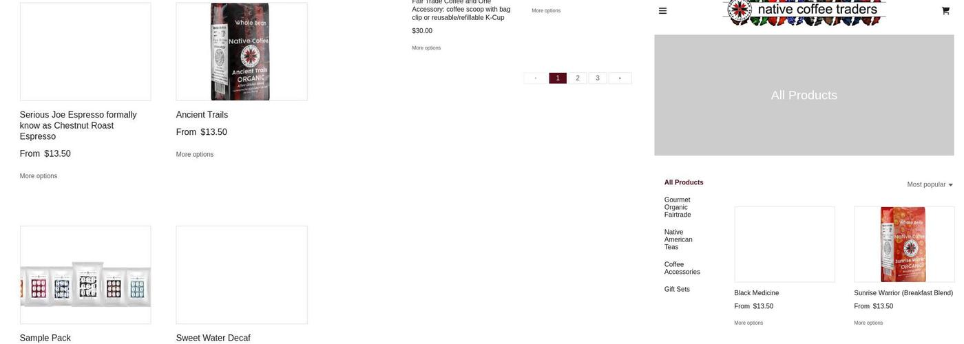 Native Coffee Traders Menu