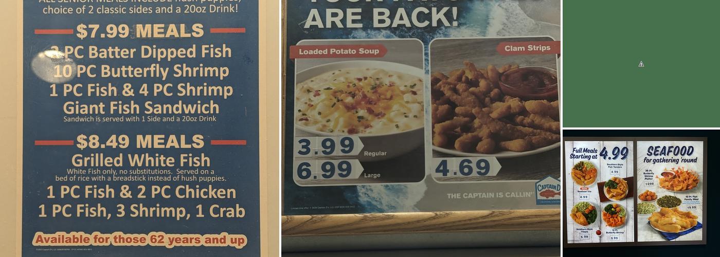 Captain D's Menu