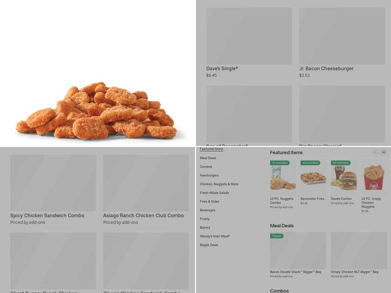 Wendy's Menu