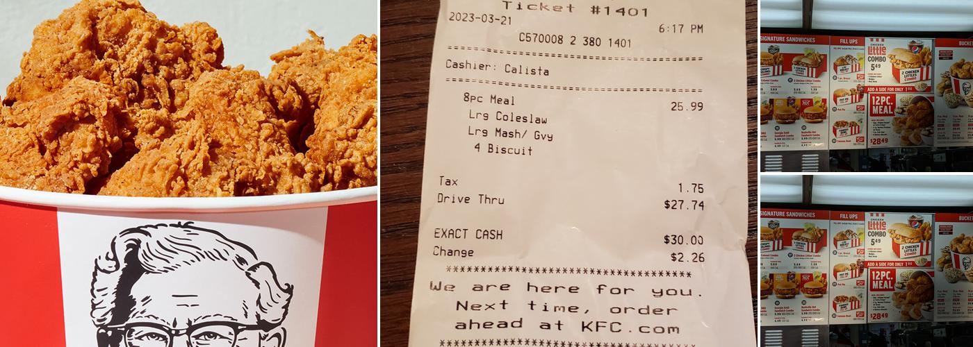 KFC Menu