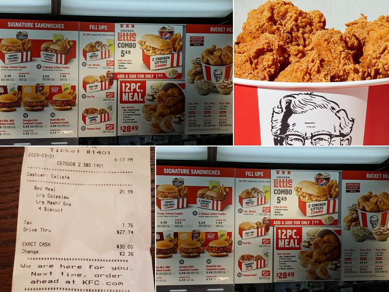 KFC Menu