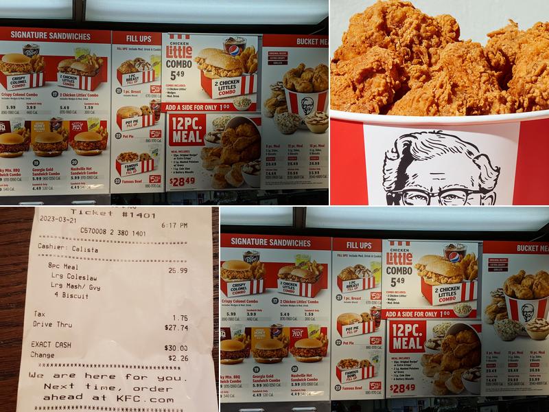 KFC Menu