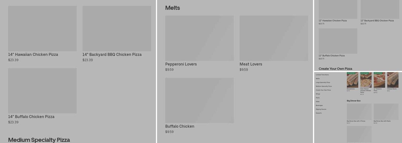 Pizza Hut Menu