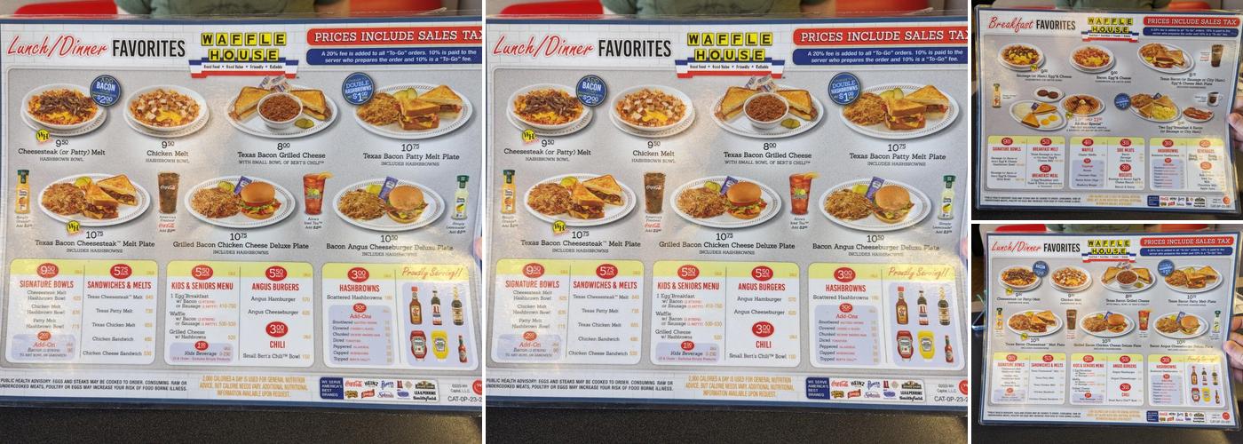 Waffle House Menu