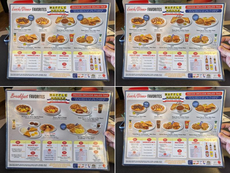 Waffle House Menu