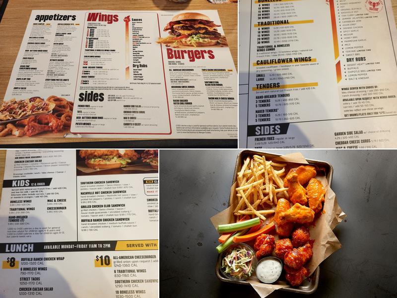 Buffalo Wild Wings Menu