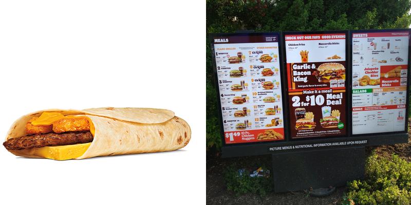 Burger King Menu