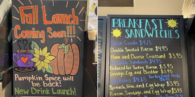 Starbucks Menu