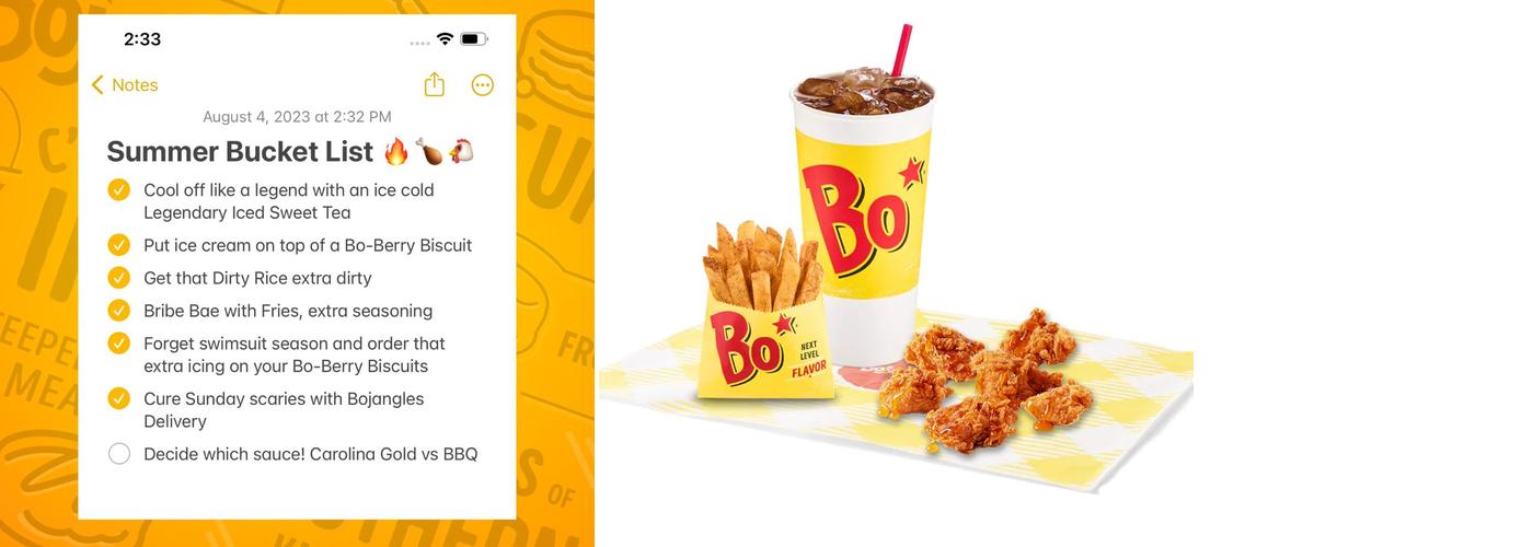 Bojangles Menu