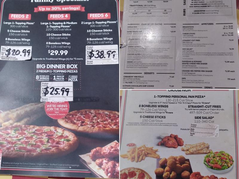 Pizza Hut Menu