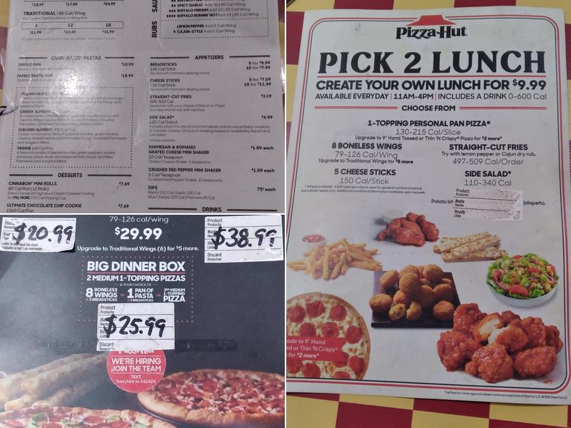 Pizza Hut Menu