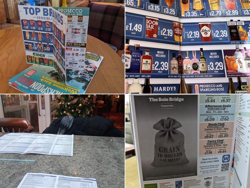 The Bole Bridge - JD Wetherspoon Menu
