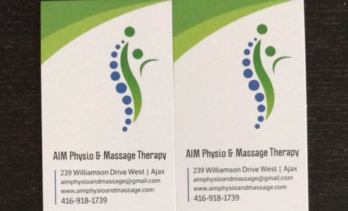Aim Physio & Massage Therapy 239 Williamson Dr W, Ajax Ontario L1T 5A2