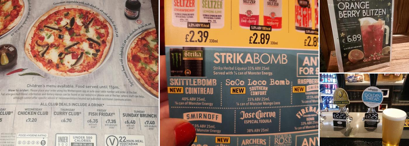 The Hedgeford Lodge - JD Wetherspoon Menu